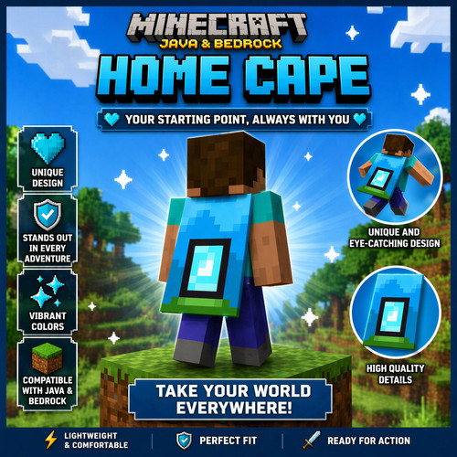 Minecraft home cape digital - home,